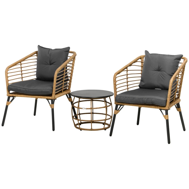 3tlg. Gartenmöbel-Set 72 cm x 66 cm x 64 cm