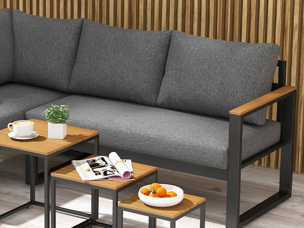 5-tlg. Gartenlounge-Set 148 cm x 61 cm x 71,5cm