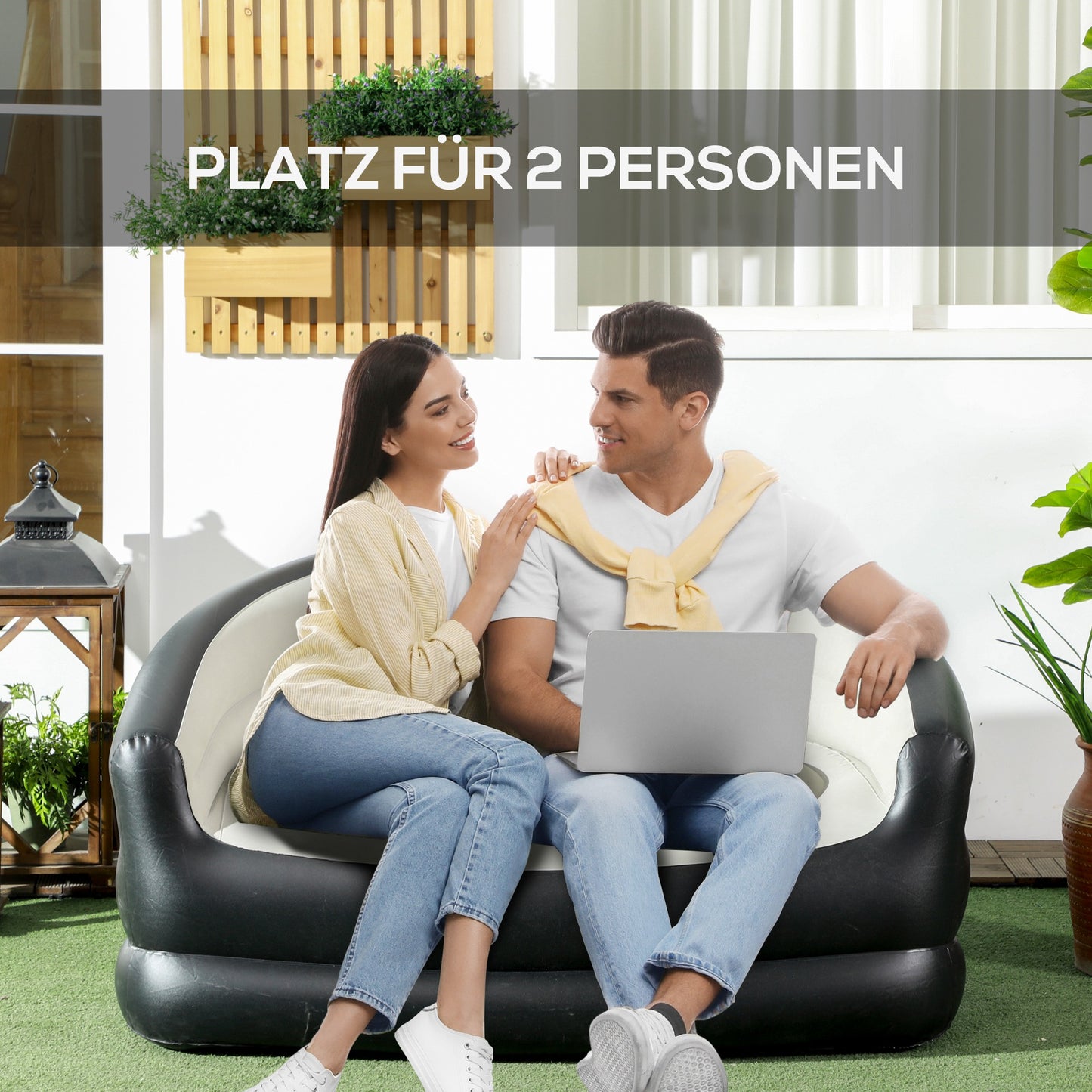 Aufblasbares Sofa 2 Personen 125x100x87cm