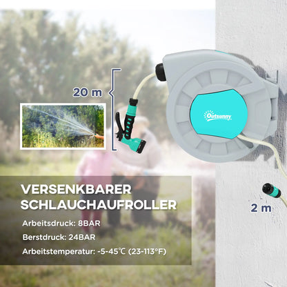 Schlauchtrommel mit Gartenschlauch 20m