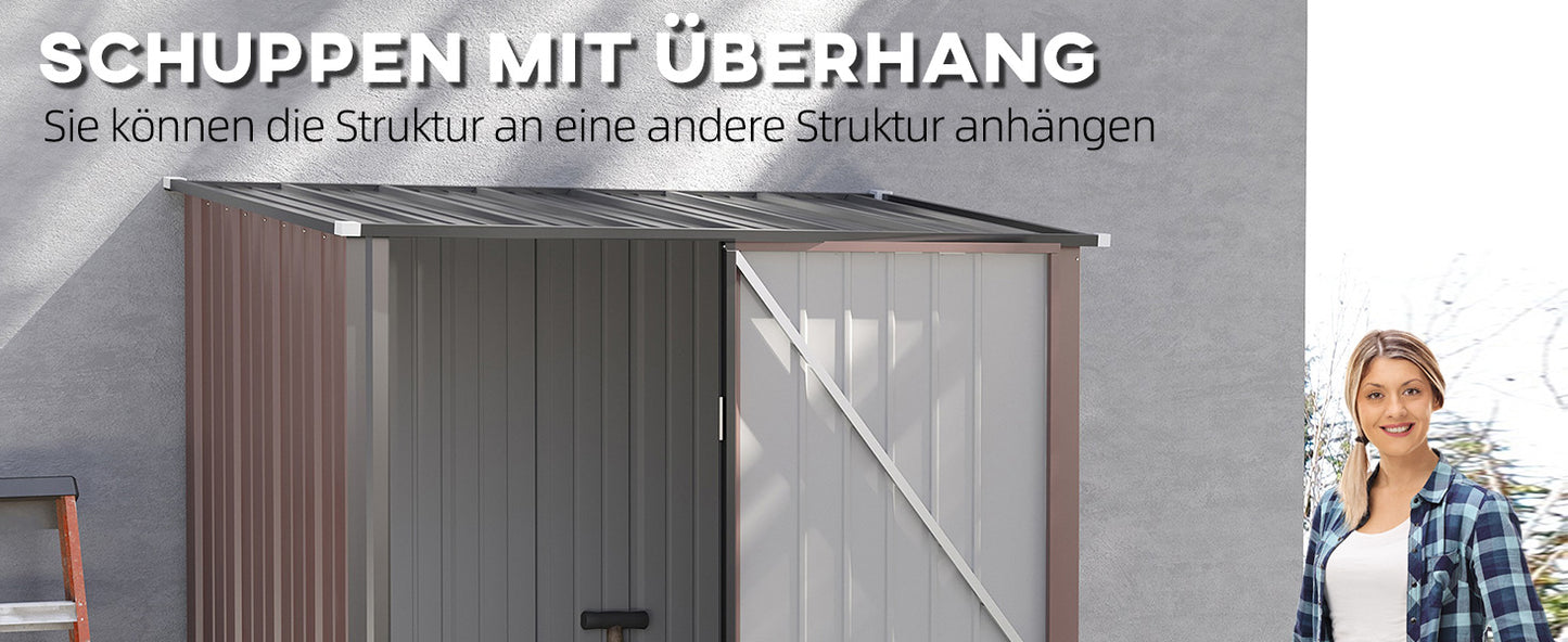 Gerätehaus mit Pultdach 161,5 x 94,5 x 196cm