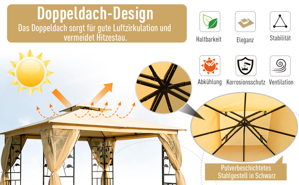 Luxus Pavillon 3x3 m