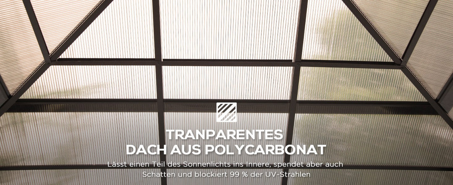 Hardtop-Pavillon, 3,6 x 3 x 2,6m