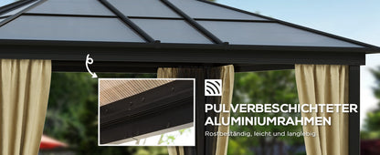 Hardtop-Pavillon, 3,6 x 3 x 2,6m