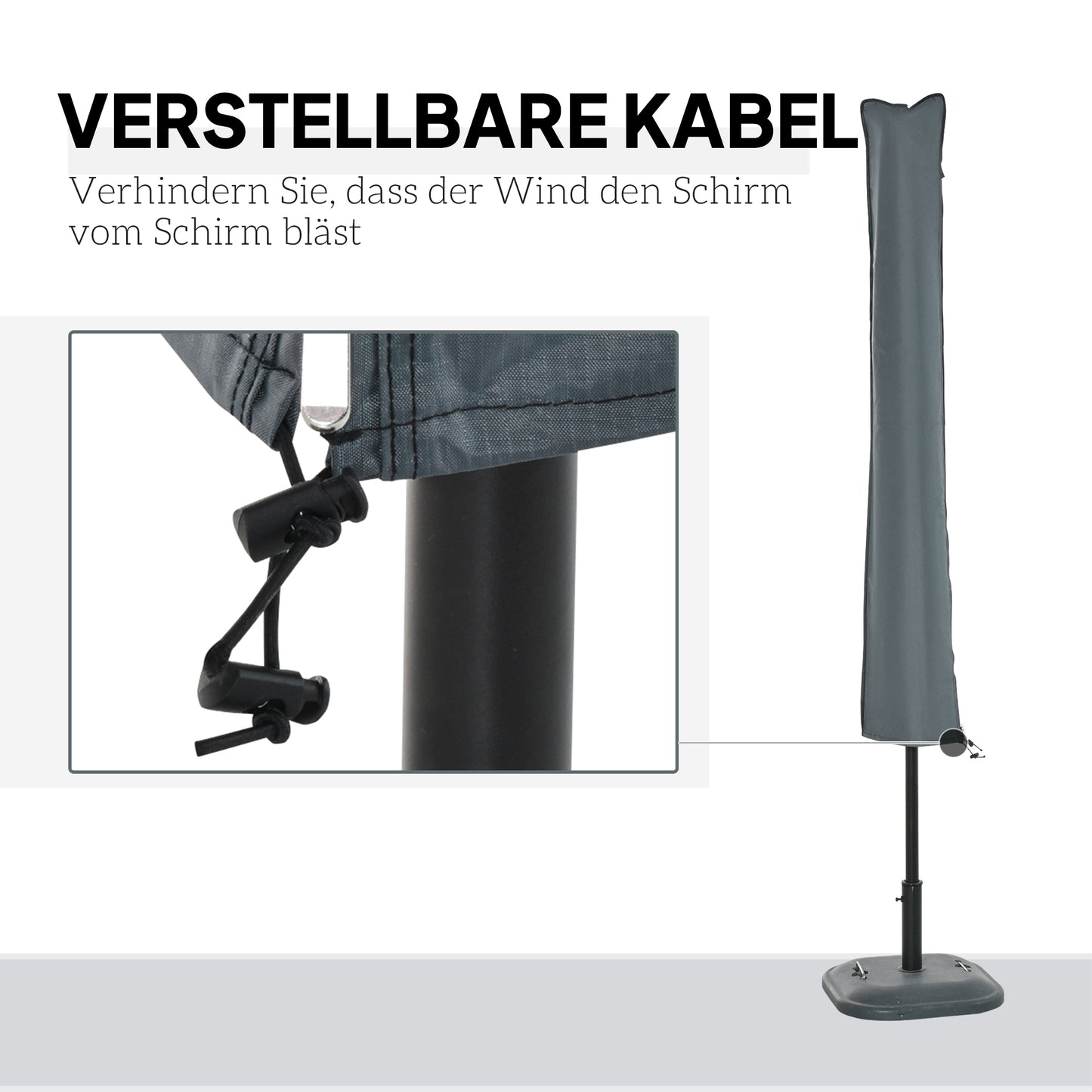 Sonnenschirm Schutzhülle wetterfeste 178x25/35cm