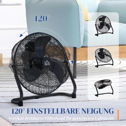 Tischventilator 120°,  4 Geschwindigkeitsstufen