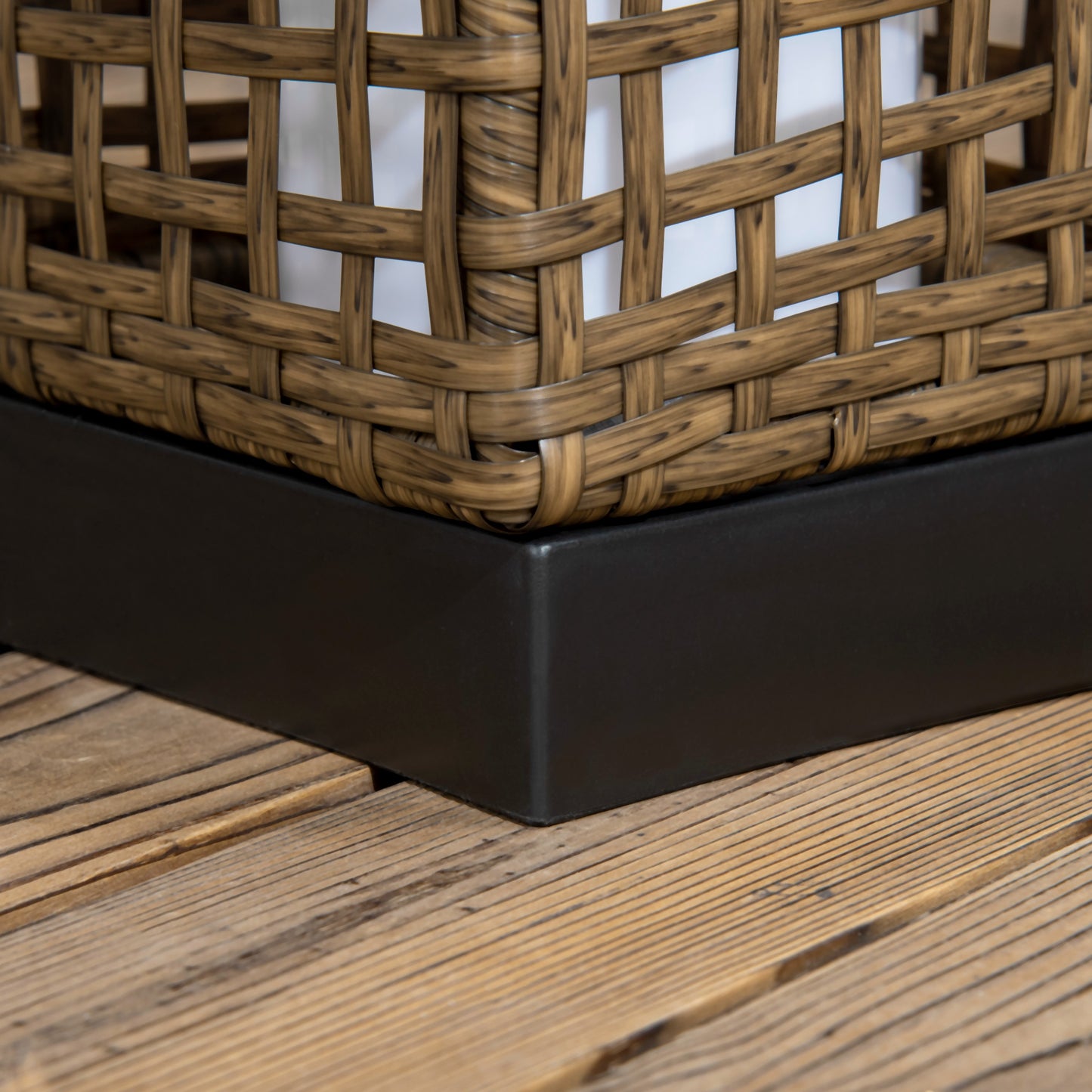 Solarlampe LED Außenleuchte mit Lichtsensor 15,5x15,5x46cm