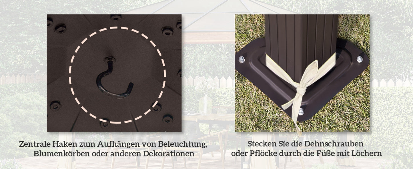 Luxus Pavillon 300 x 300 x 260cm