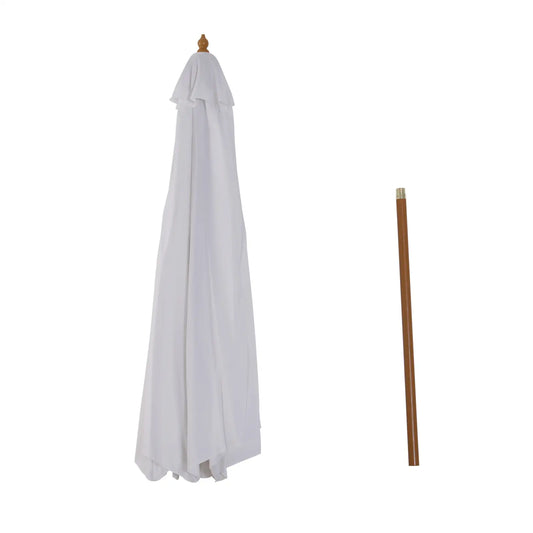 Sonnenschirm Holz 300 cm Cremeweiß