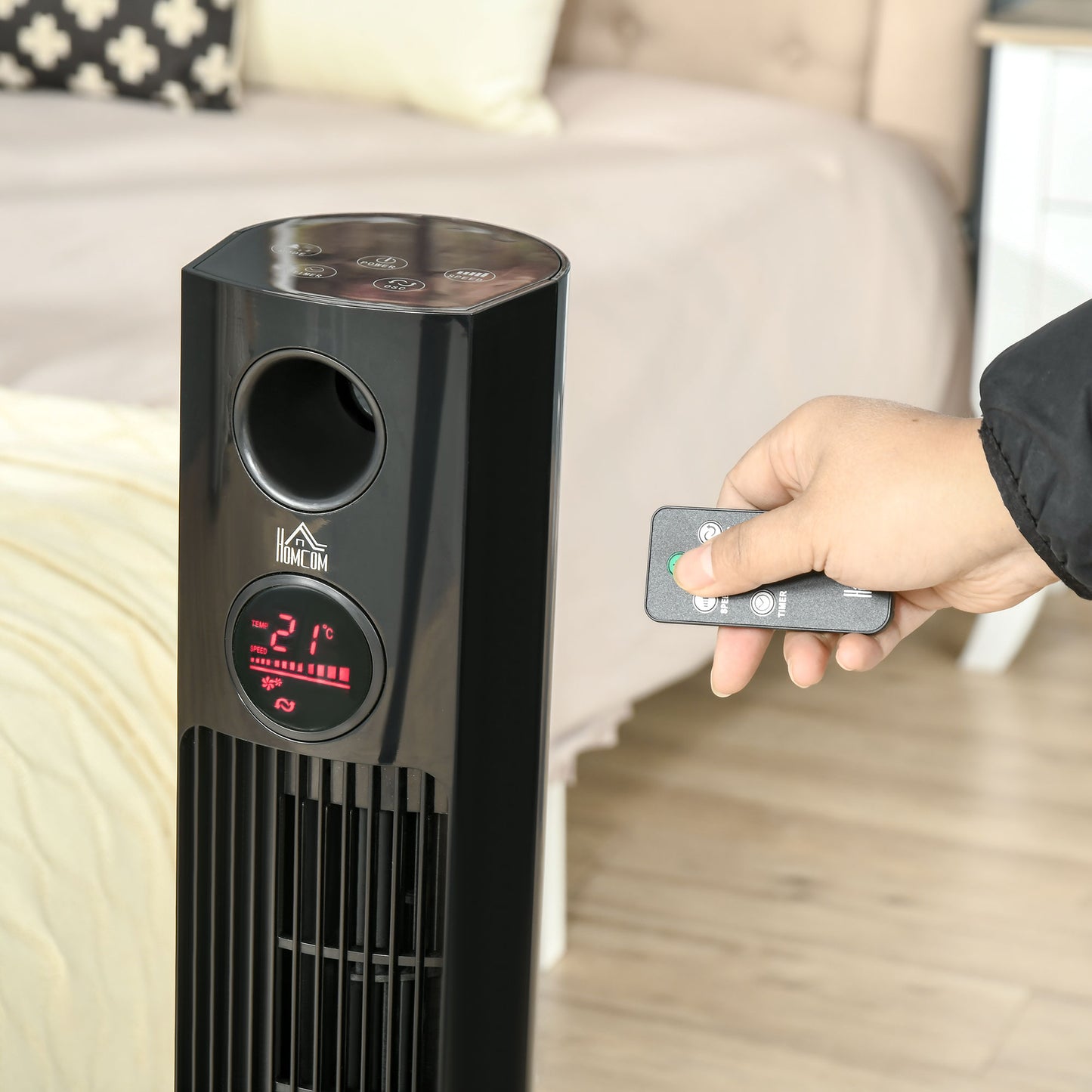 Standventilator 45W 70° Aroma-Diffusor 31,5x31,5x117cm