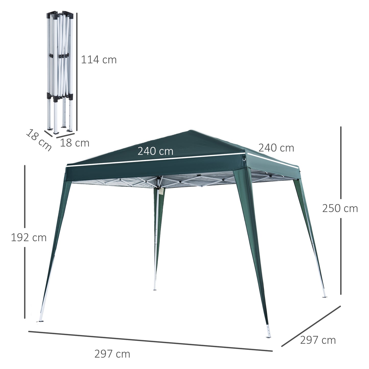 Faltpavillon 2,4x2,4m