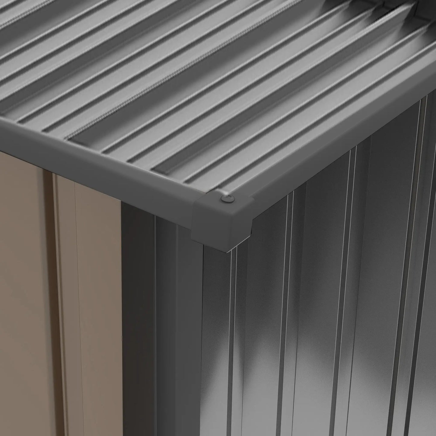 Gerätehaus aus Stahl, 0,92 m² 100 x 103 x 160cm