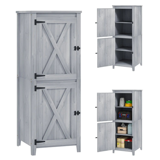 Gartenschrank Holz wetterfest 60x60x160cm