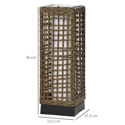 Solarlampe LED Außenleuchte mit Lichtsensor 15,5x15,5x46cm