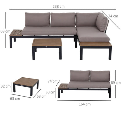 Gartenlounge-Set 164 x 74 x 69 cm