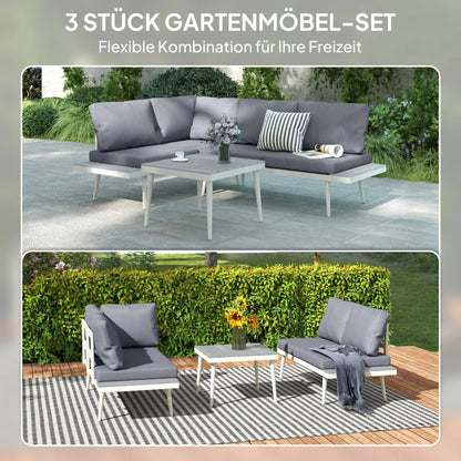 Gartenlounge-Set 4 Personen 2er Sofa