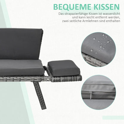 Gartensofa 2 Sitzer 129 x 63 x 67 cm