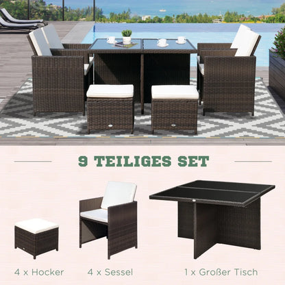 9tlg Sitzgruppe für 8 Personen