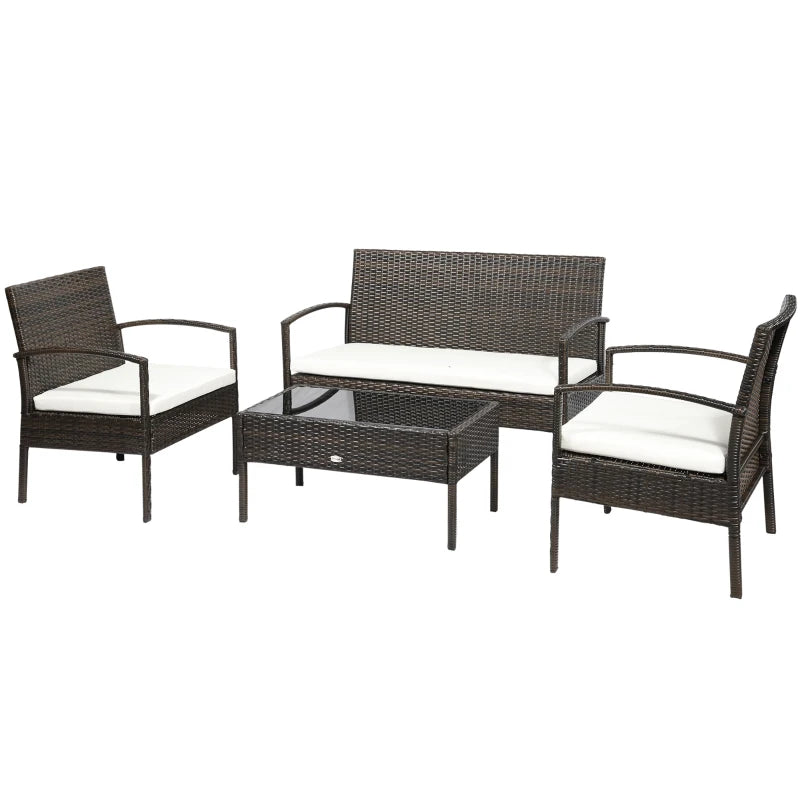 Polyrattan Gartenmöbel Set für 4 Personen