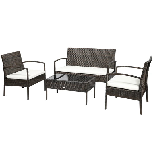 Polyrattan Gartenmöbel Set für 4 Personen