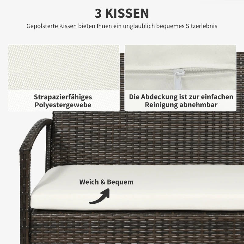 Polyrattan Gartenmöbel Set für 4 Personen