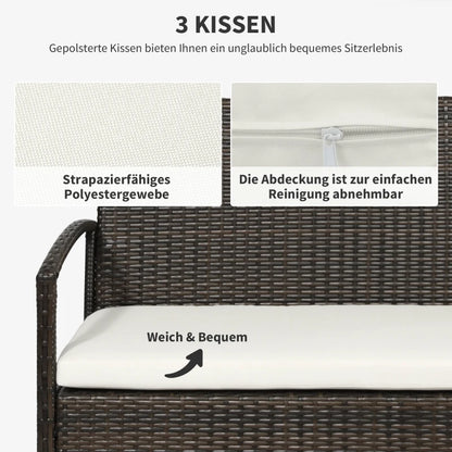 Polyrattan Gartenmöbel Set für 4 Personen