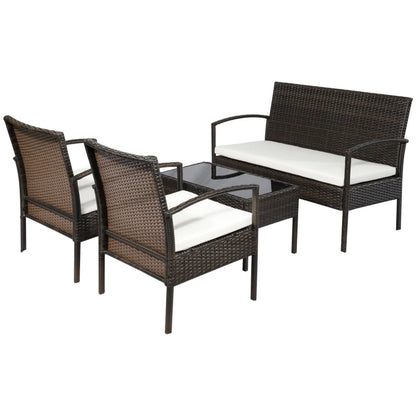 Polyrattan Gartenmöbel Set für 4 Personen