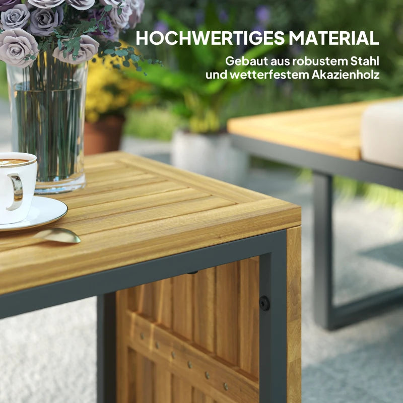 Gartenlounge-Set, auf 6 Sitze verstellbar