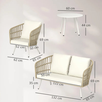 Gartenmöbel Set 4 Personen Khaki