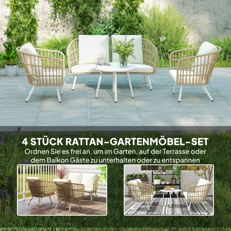 Gartenmöbel Set 4 Personen Khaki