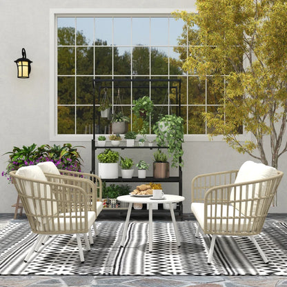 Gartenmöbel Set 4 Personen Khaki