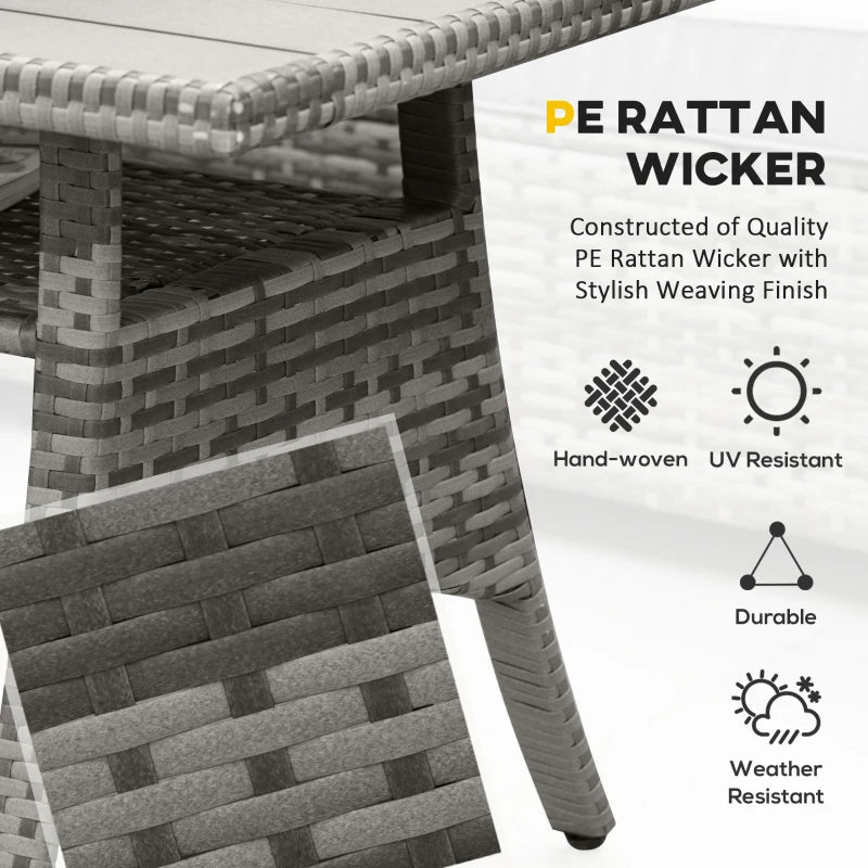 Luxus Polyrattan Gartenmöbel Set für 7 Personen