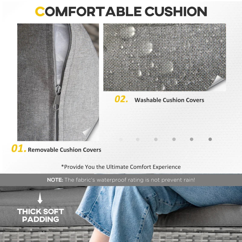 Luxus Polyrattan Gartenmöbel Set für 7 Personen