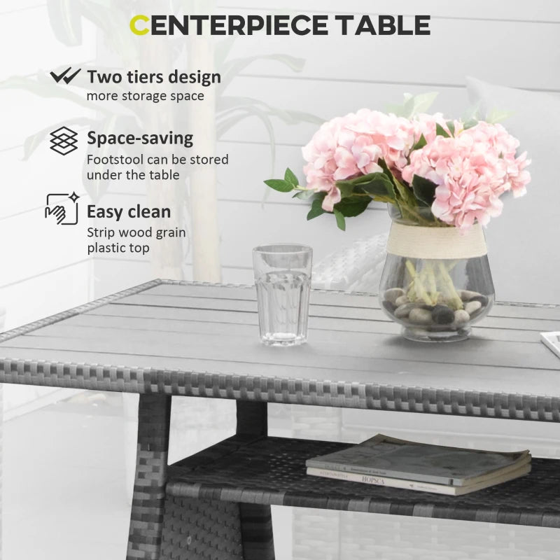 Luxus Polyrattan Gartenmöbel Set für 7 Personen