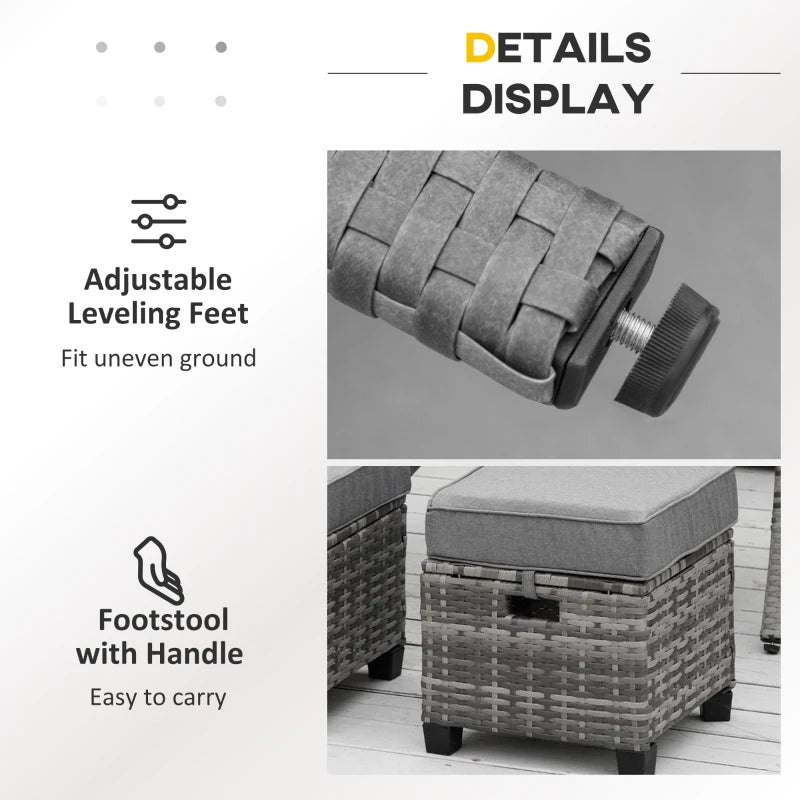 Luxus Polyrattan Gartenmöbel Set für 7 Personen