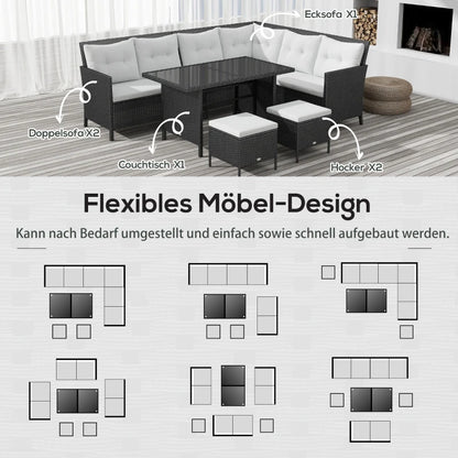 Gartenmöbel-Set 7 Personen