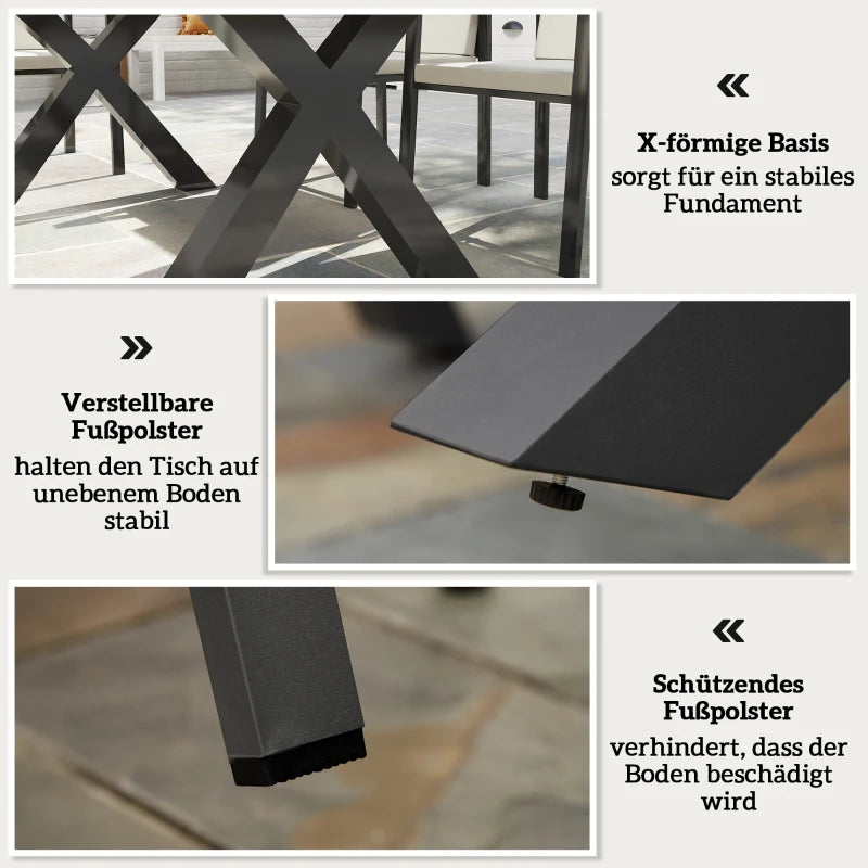 Gartenmöbel-Set für 6 Personen 175 cm x 92,5 cm x 73 cm