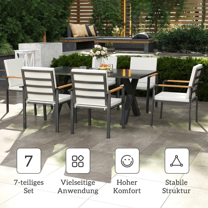 Gartenmöbel-Set für 6 Personen 175 cm x 92,5 cm x 73 cm