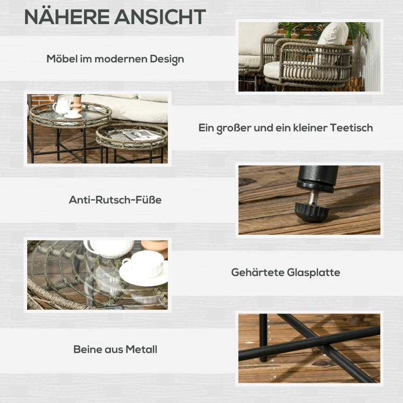 Gartenmöbel-Set für 4 Personen