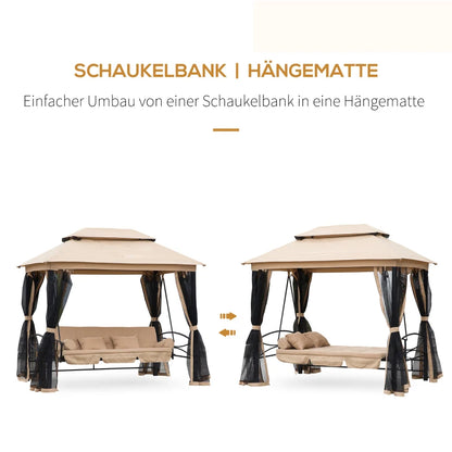 Hollywoodschaukel 3-Sitzer 256 x 172 x 248 cm