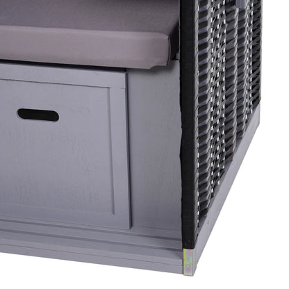 Strandkorb für 2 Personen mit neigbarer Rücklehne 118 x 79 x 150cm