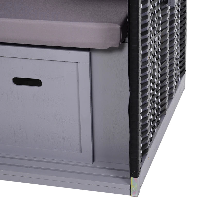 Strandkorb für 2 Personen mit neigbarer Rücklehne 118 x 79 x 150cm