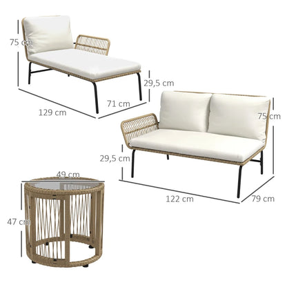 Loungemöbel-Set 122 x 79 x 75 cm