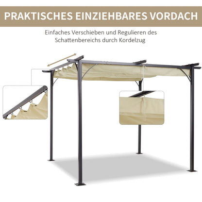 Pergola Wasserdichter Pavillon 3 x 3 m UV-Schutz