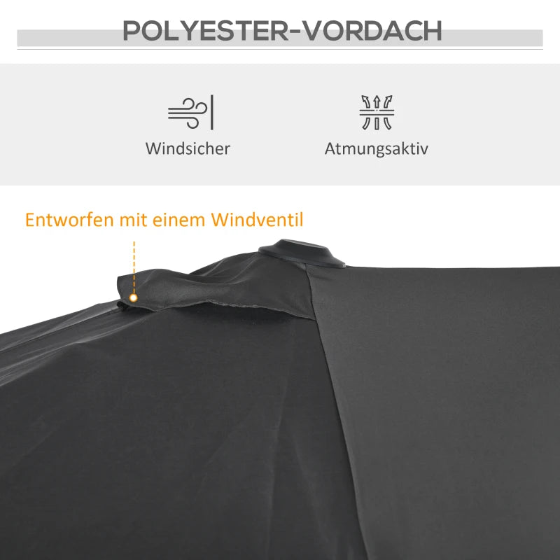 Sonnensschirm  150x295x170-214 cm