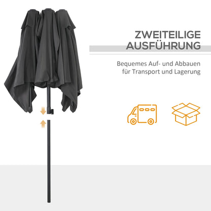 Sonnensschirm  150x295x170-214 cm