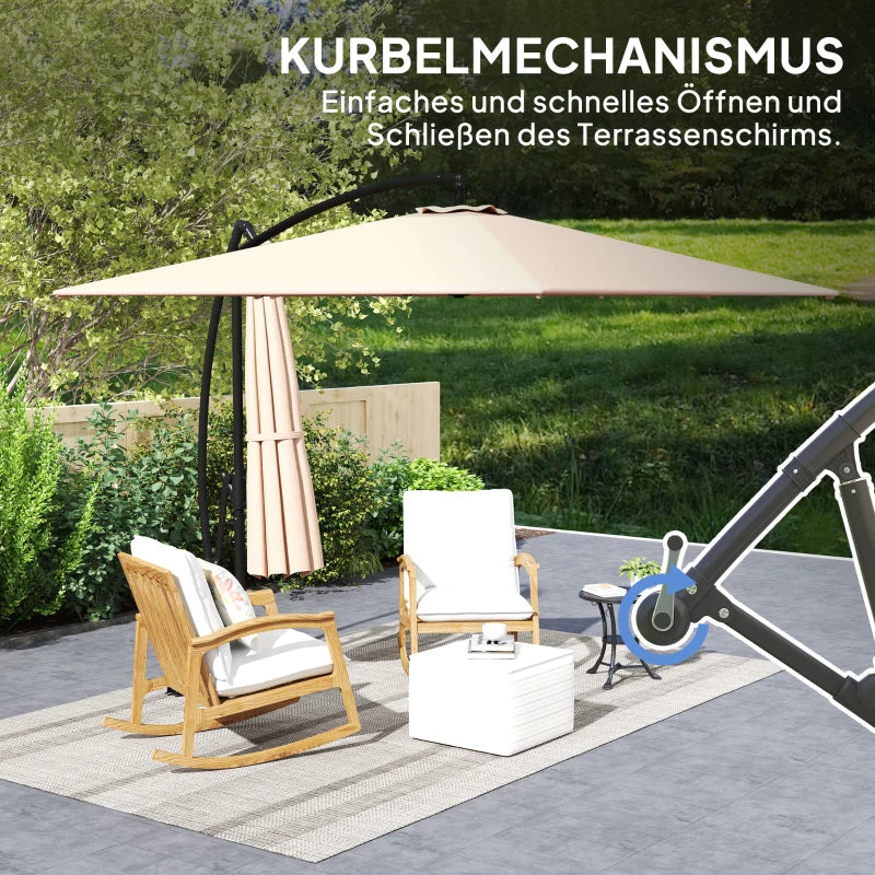 Ampelsonnenschirm Ø260 cm UV-Schutz 50