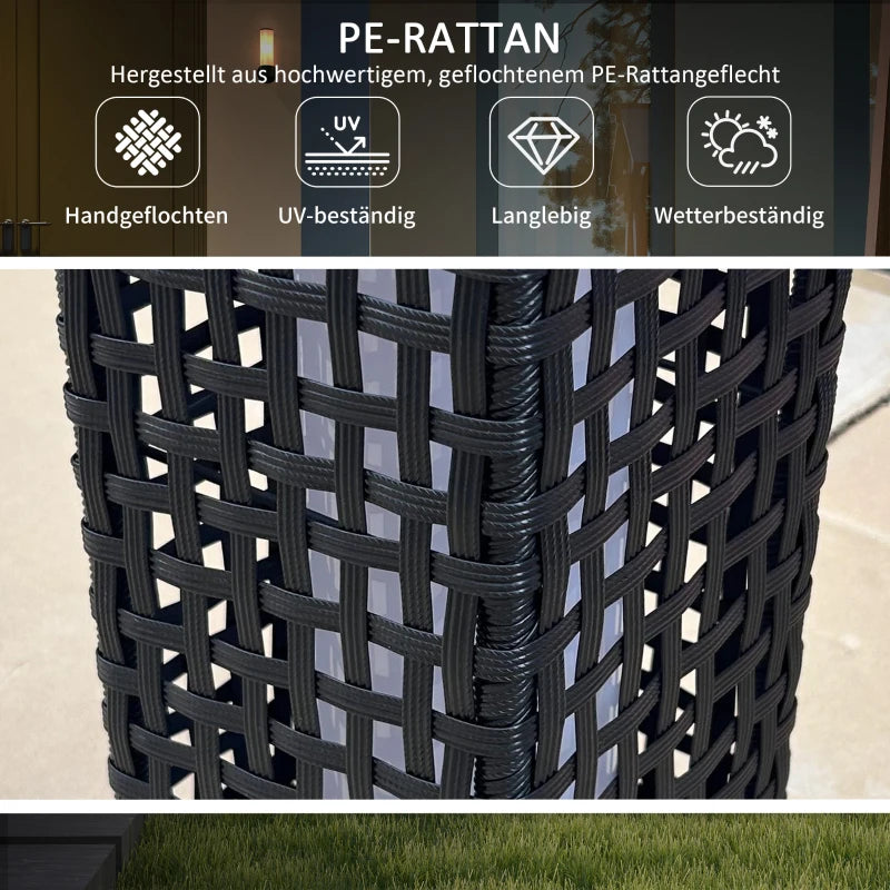 Außenleuchte mit Solarmodul 15,5 x 15,5 x 46 cm