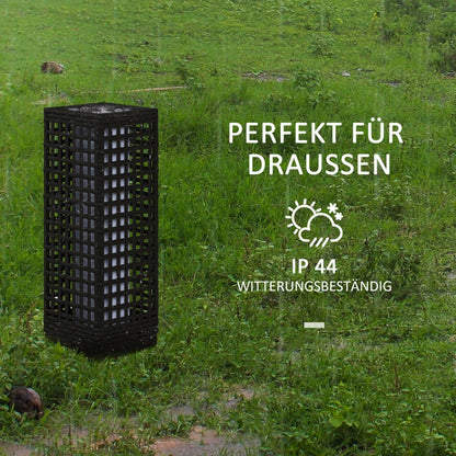 Außenleuchte mit Solarmodul 15,5 x 15,5 x 46 cm