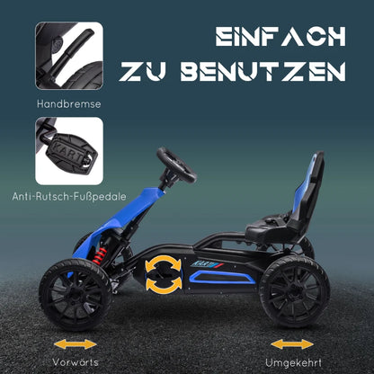Go Kart Pedal Kinder von 3 bis 8 Jahren Blau